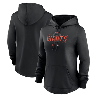 San Francisco Giants Nike Women's Authentic Collection Pregame Performance Pullover Hoodie - Black