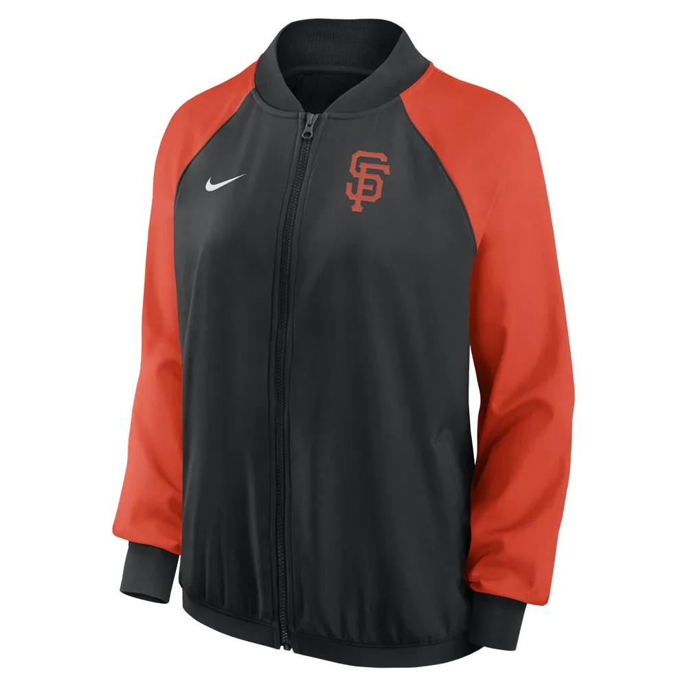 Veste à glissière intégrale Nike San Francisco Giants Authentic Collection Team Raglan Performance pour femme - Noir