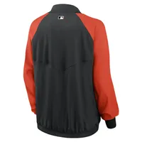 Veste à glissière intégrale Nike San Francisco Giants Authentic Collection Team Raglan Performance pour femme - Noir