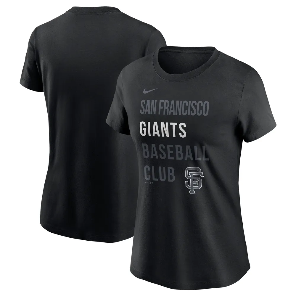 Women's Nike Black San Francisco Giants Wordmark T-Shirt