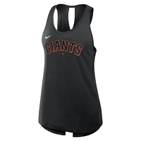 Débardeur Nike Crisscross Performance noir pour femme des San Francisco Giants