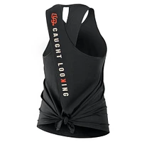 Débardeur Nike Crisscross Performance noir pour femme des San Francisco Giants