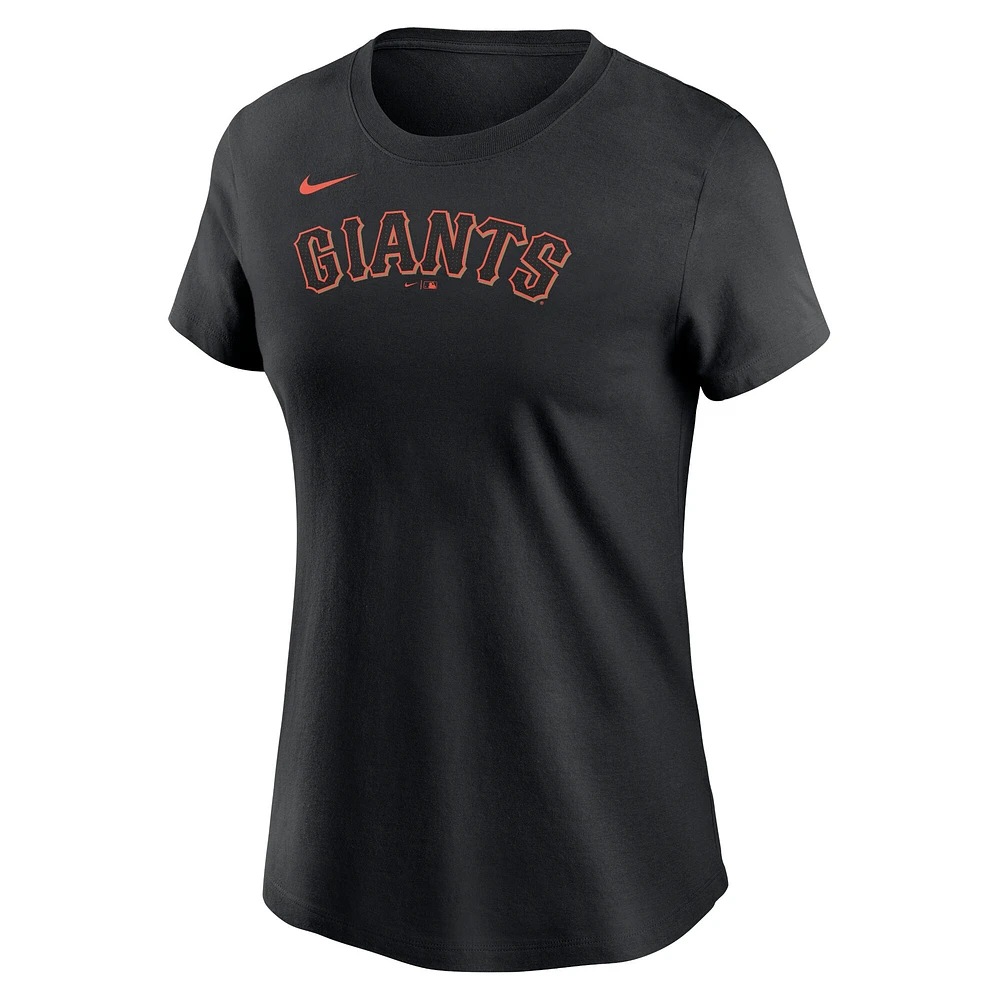 T-shirt Nike noir pour femme avec logo Fuse des Giants de San Francisco