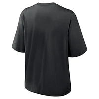 T-shirt Nike noir Knockout Boxy pour femme des Giants de San Francisco