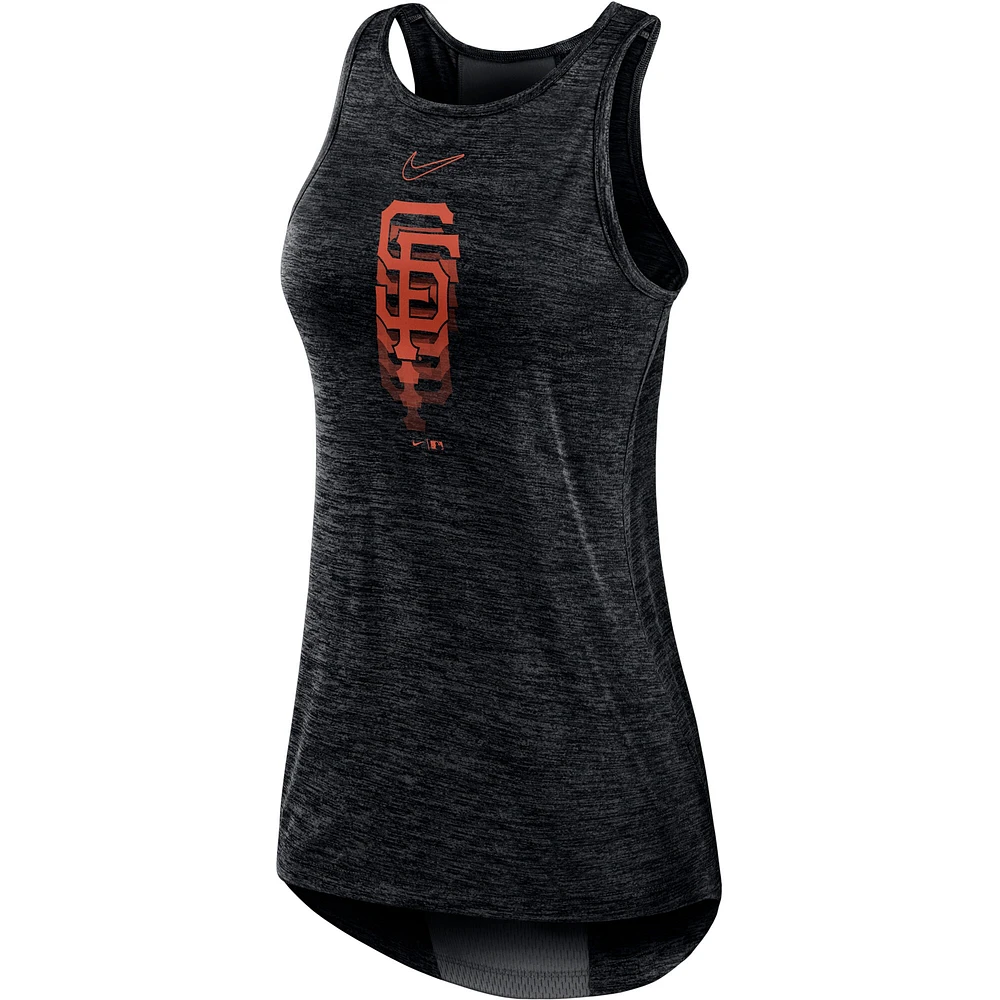 Women's Nike Black San Francisco Giants Logo Fade High Neck Performance Tank Top