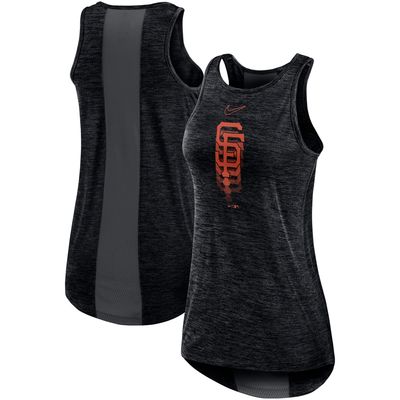 Women's Nike Black San Francisco Giants Logo Fade High Neck Performance Tank Top