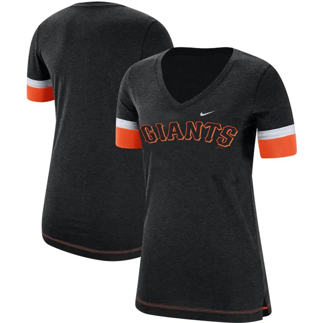 San Francisco Giants Profile Women's Plus Size Pride V-Neck T-Shirt - Black