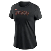 T-shirt Nike noir avec le mot-symbole des Giants de San Francisco pour femme