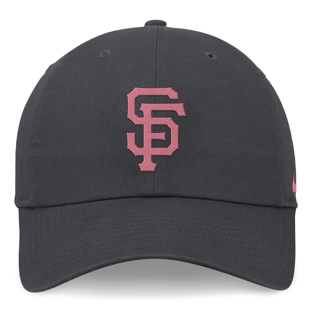 Casquette réglable Nike Graphite San Francisco Giants Desert Berry Club pour femme