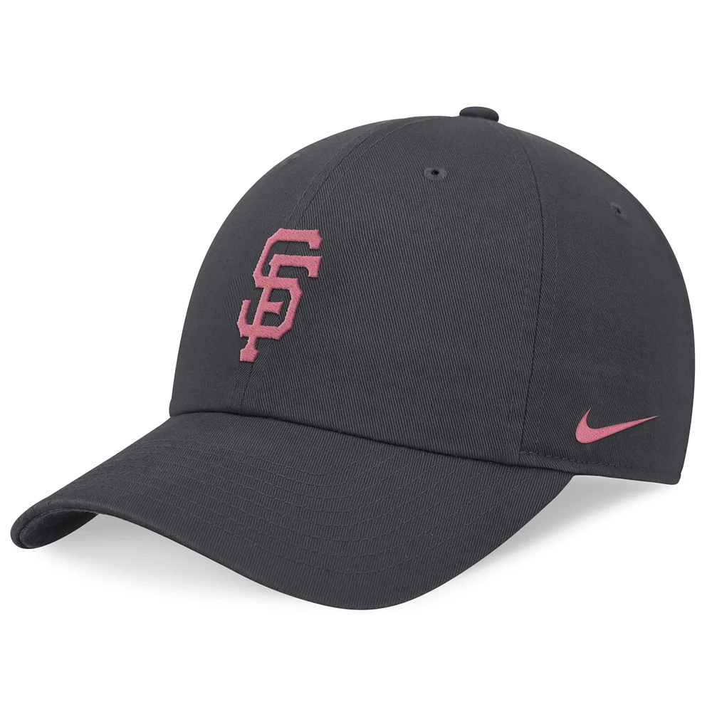 Women's Nike Graphite San Francisco Giants Desert Berry Club Adjustable Hat