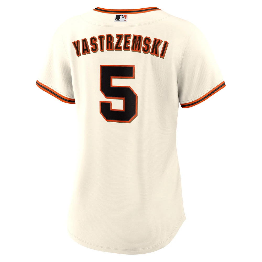 Maillot de joueur réplique à domicile des Giants San Francisco Nike Mike Yastrzemski crème pour femme