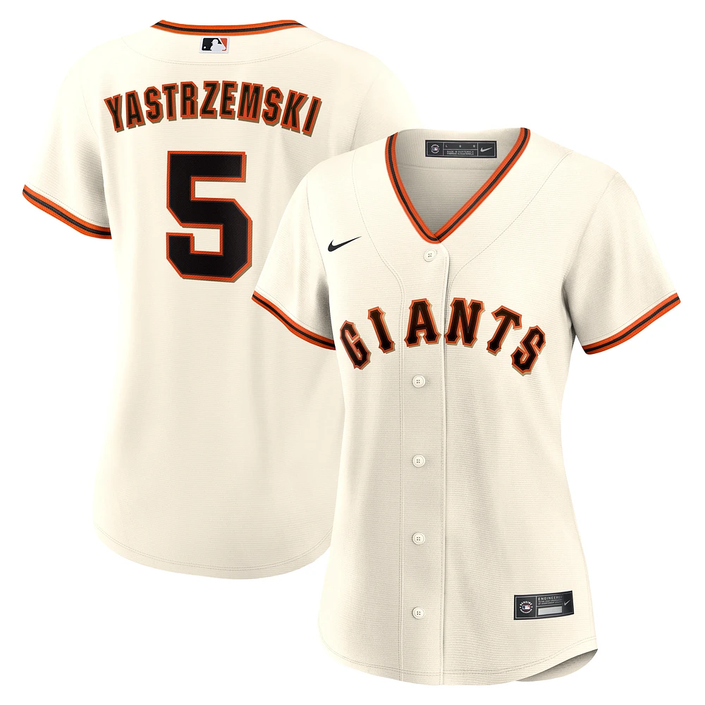 Maillot de joueur réplique à domicile des Giants San Francisco Nike Mike Yastrzemski crème pour femme