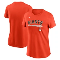 T-shirt Nike San Francisco Giants City Connect Wordmark orange pour femme