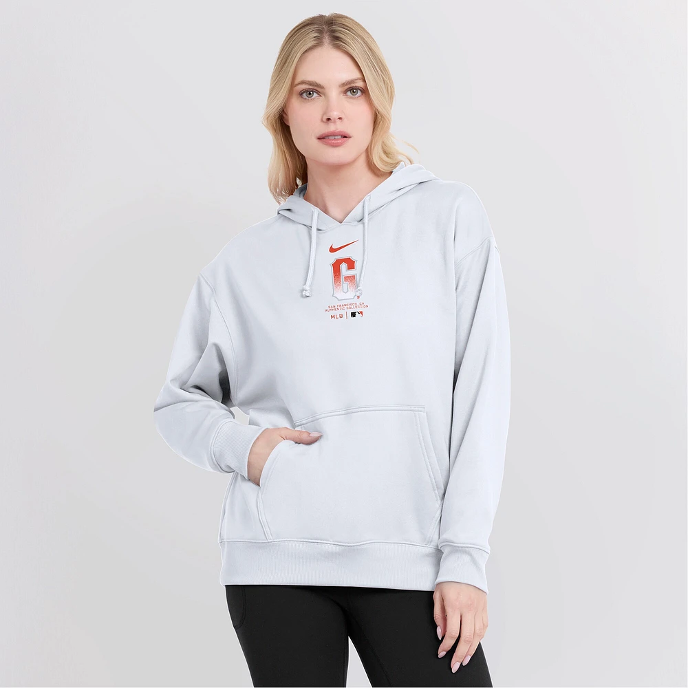 Women's Nike White San Francisco Giants City Connect Practice Performance Pullover Hoodie