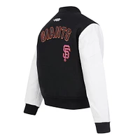 Women's Pro Standard  Black San Francisco Giants Game Day Classics Wool Varsity Jacket