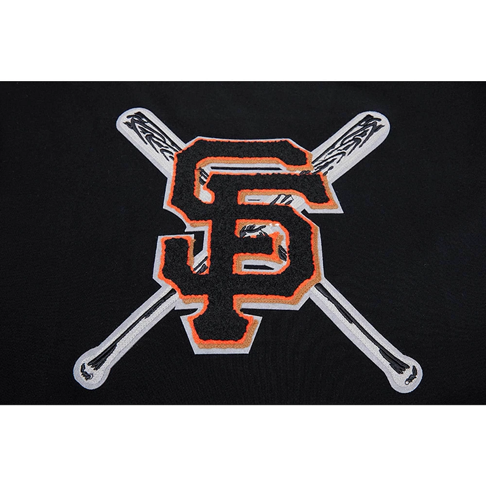 Women's Pro Standard Black San Francisco Giants Mash Up Pullover Sweatshirt