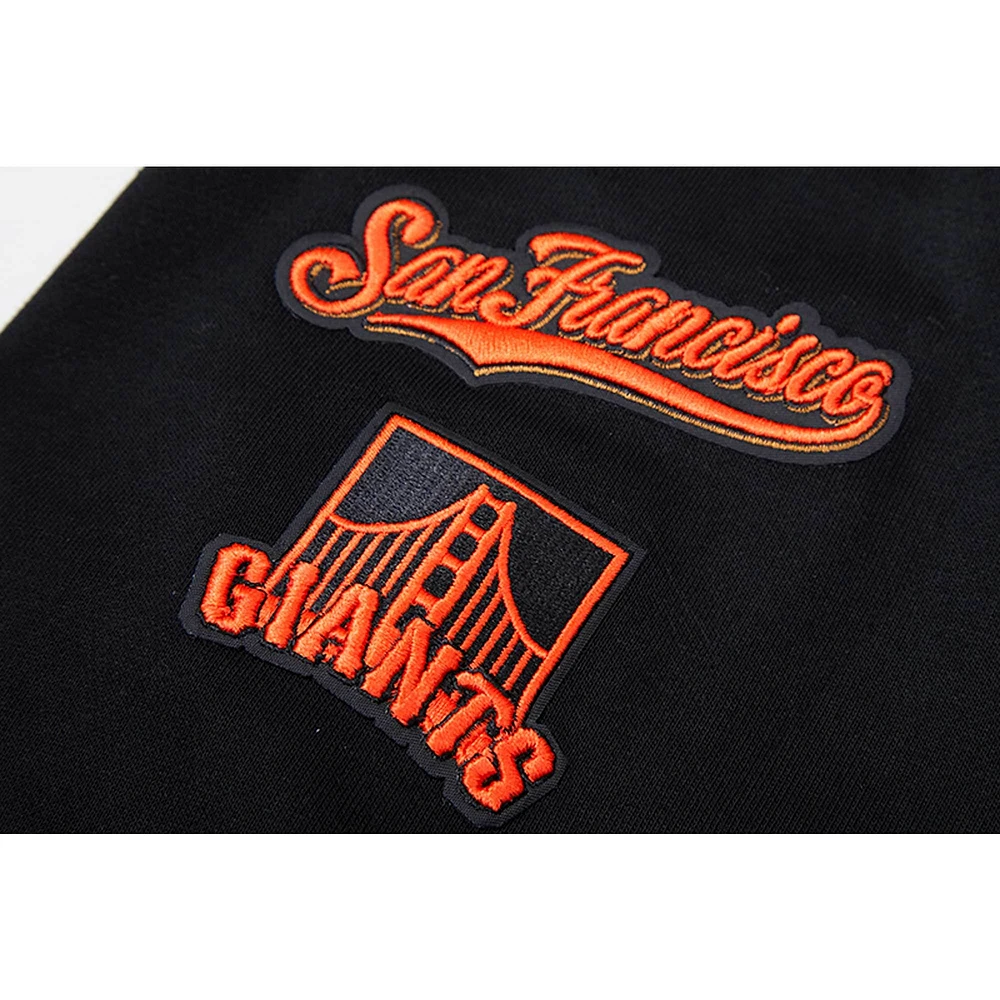 Women's Pro Standard Black San Francisco Giants Mash Up Pullover Sweatshirt