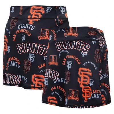 Jupe-short Lux Pro Standard noire avec logo Toss des Giants de San Francisco pour femmes