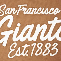 Women's Pro Standard Brown San Francisco Giants Paint The City Pullover Cropped Sweatshirt