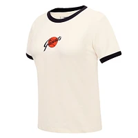 Women's Pro Standard Cream San Francisco Giants Retro Classic Ringer T-Shirt