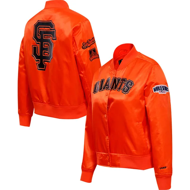 Men's Starter Orange San Francisco Giants Home Game Satin Full-Snap Varsity Jacket Size: Extra Large