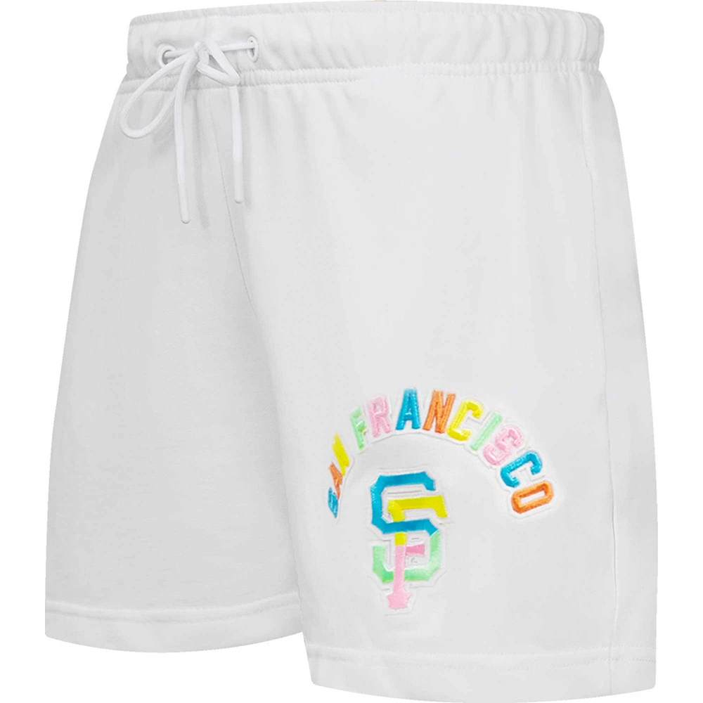 Short néon délavé des Giants de San Francisco Pro Standard pour femme, blanc