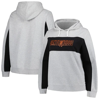 Sweat à capuche taille plus pour femmes Profile Heather Grey San Francisco Giants