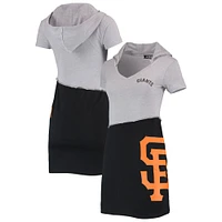 Robe à capuche Refried Apparel pour femme gris chiné/noir San Francisco Giants