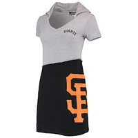 Robe à capuche Refried Apparel pour femme gris chiné/noir San Francisco Giants