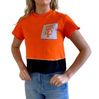 Women's Refried Apparel Orange San Francisco Giants Cropped T-Shirt