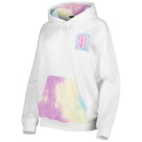 Women's Refried Apparel White San Francisco Giants Tie-Dye Pullover Hoodie