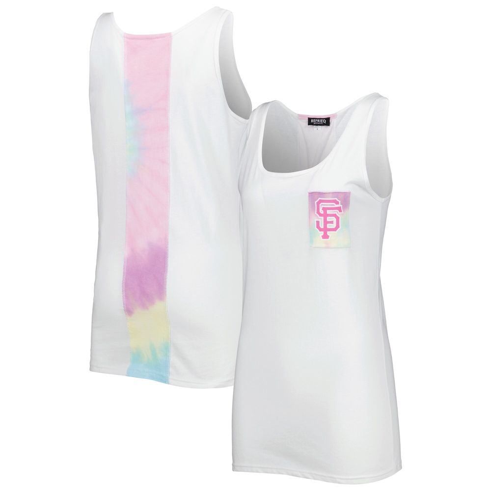 Women's Refried Apparel White San Francisco Giants Tie-Dye Tank Top