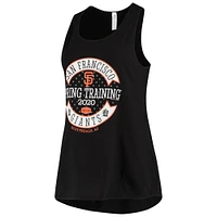 Women's Soft as a Grape Black San Francisco Giants 2020 Spring Training Circle Tank Top