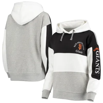 San Francisco Giants Soft as a Grape Women's Rugby Pullover Hoodie - Black