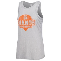 Women's Soft as a Grape Gray San Francisco Giants Tri-Blend Tank Top