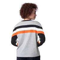 Haut A manches longues blocs de couleurs pour femme Starter Heather Gray San Francisco Giants Triple Fashion