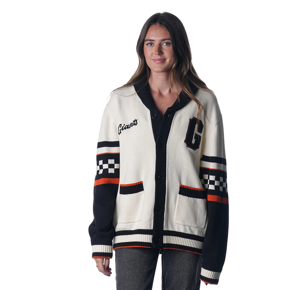 Pull à boutons en jacquard crème San Francisco Giants pour femme The Wild Collective