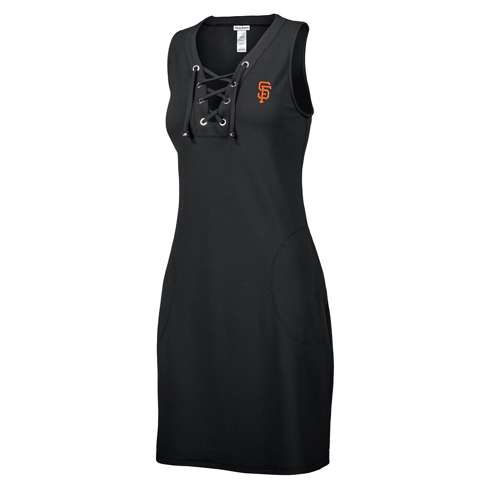 Robe de spa à lacets Tommy Bahama pour femme, noire, San Francisco Giants Island Cays