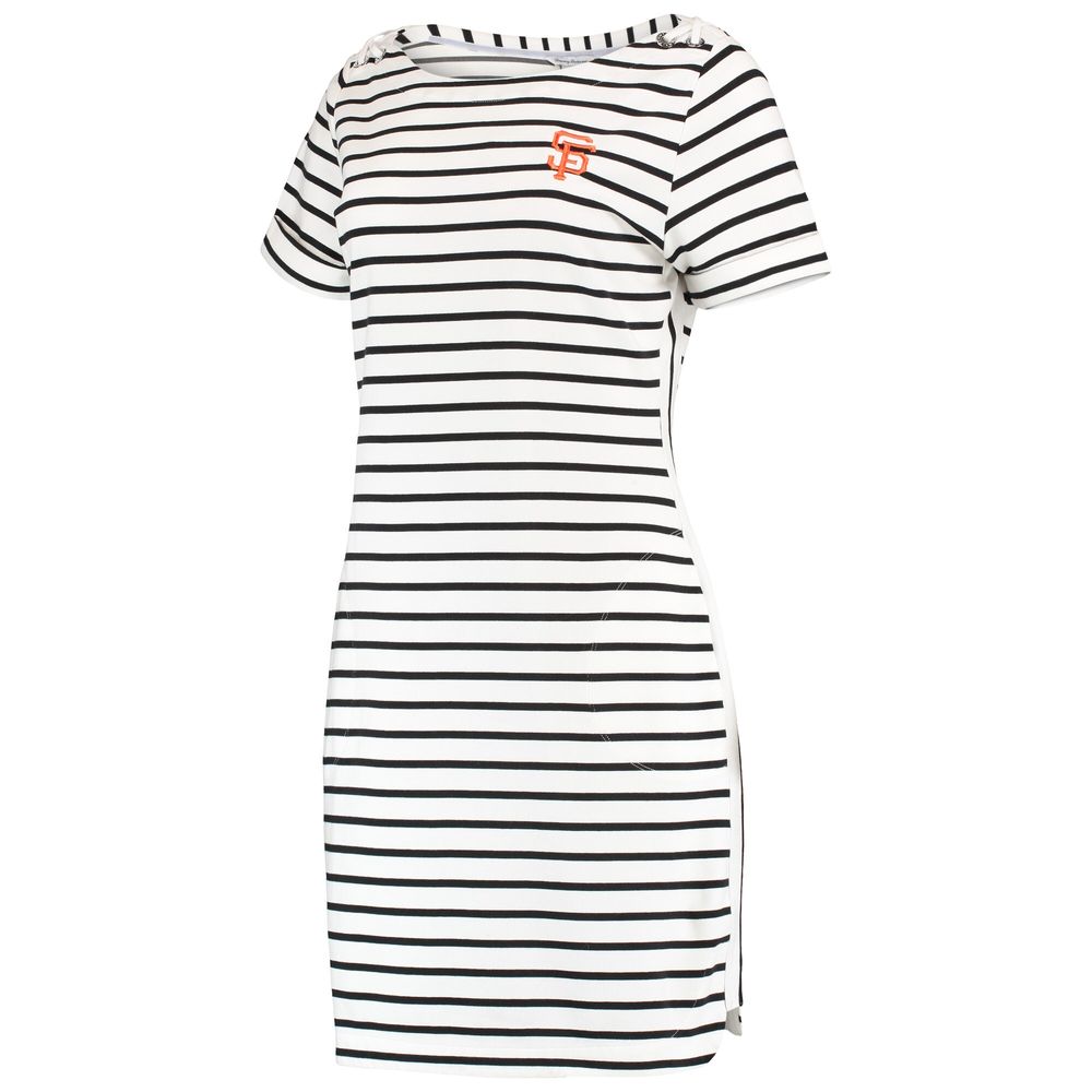 Women's Tommy Bahama White San Francisco Giants Jovanna Striped Tri-Blend Dress