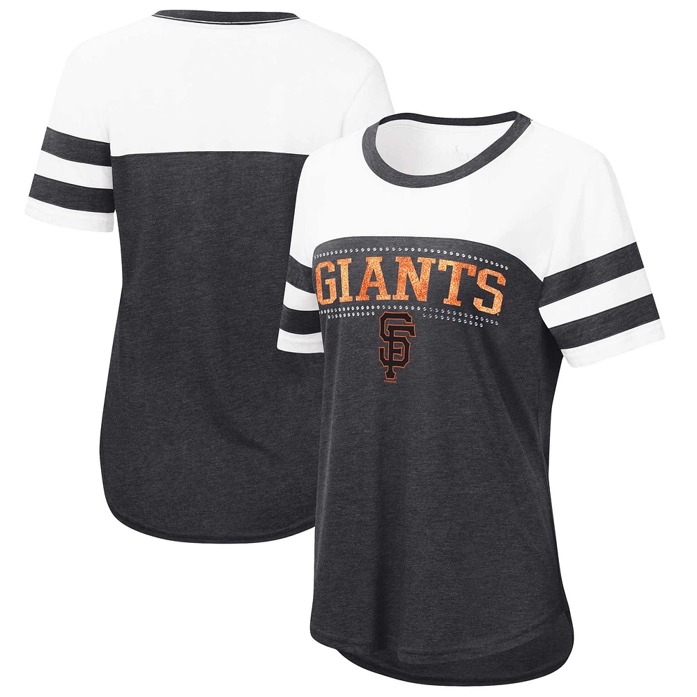 Women's Touch  Black/White San Francisco Giants Setter Lightweight Fitted T-Shirt