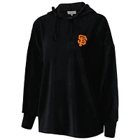 Women's Touch Black San Francisco Giants End Line Pullover Hoodie