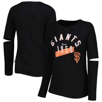 San Francisco Giants Touch Women's Triple Play V-Neck T-Shirt - Black