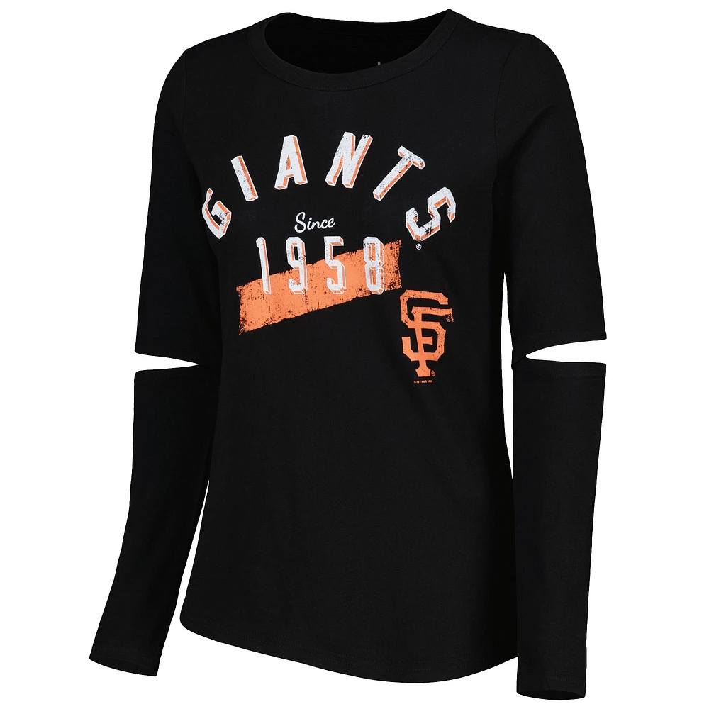 T-shirt à manches longues Touch Black San Francisco Giants Formation pour femme