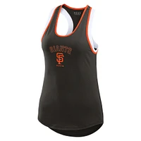 Women's WEAR by Erin Andrews Black San Francisco Giants Colorblock Racerback Tank Top