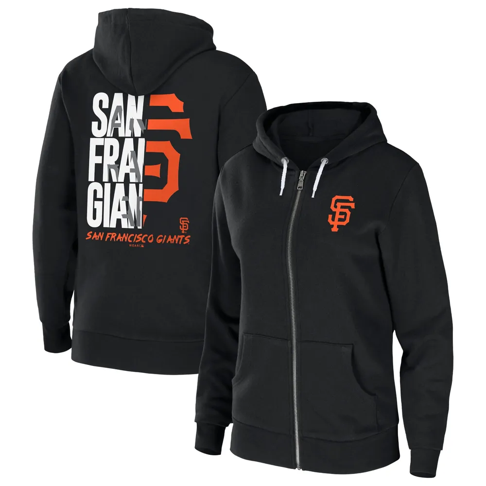 Lids San Francisco Giants WEAR by Erin Andrews Women's Sponge Fleece  Full-Zip Hoodie - Black