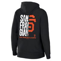 Women's San Francisco Giants WEAR by Erin Andrews Black Sponge Fleece  Full-Zip Hoodie