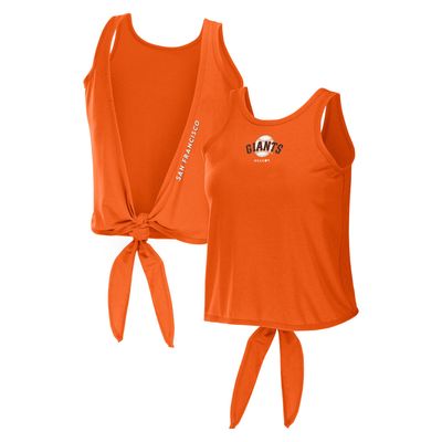 Women's WEAR by Erin Andrews Orange San Francisco Giants Open Back Twist Tie Tank Top