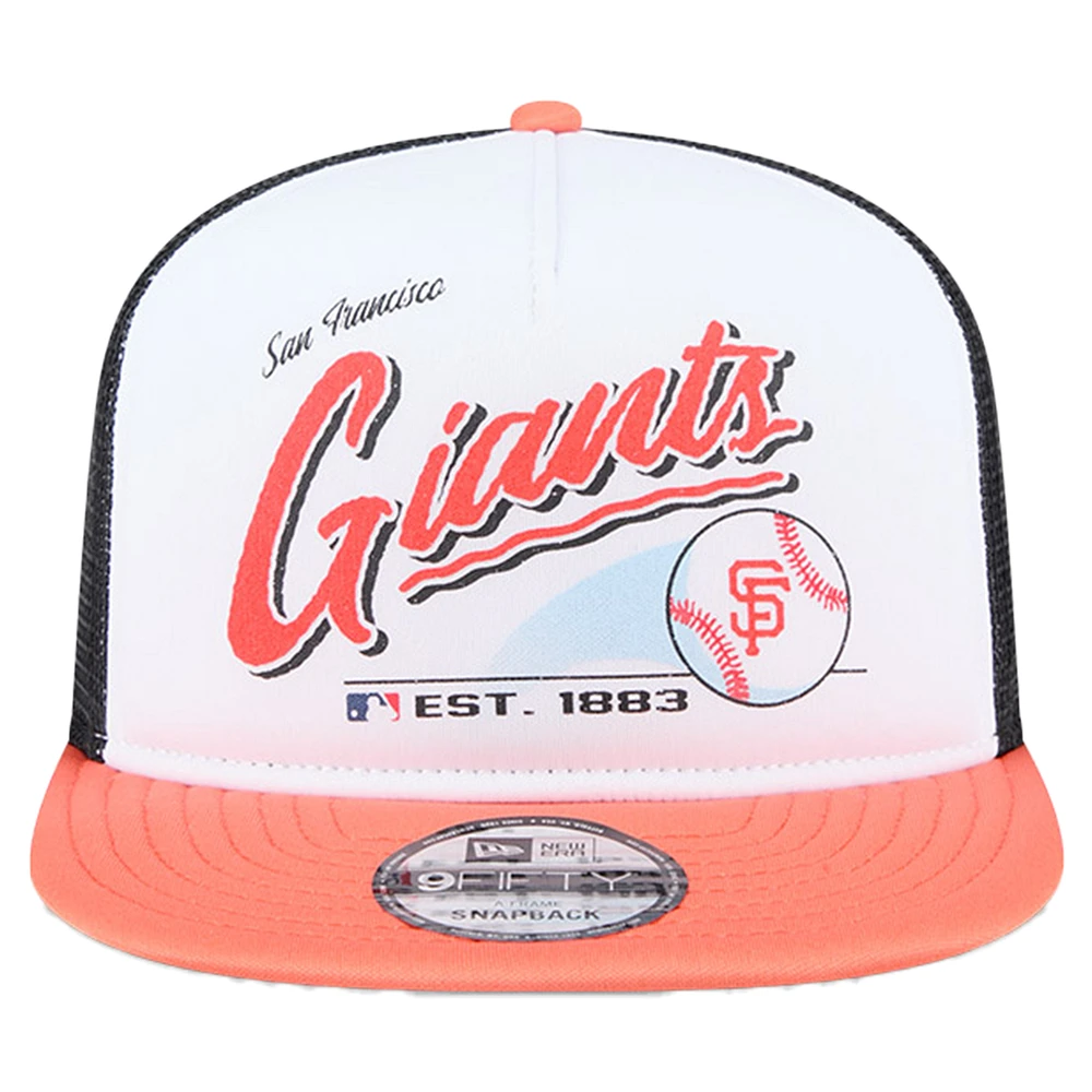 Youth New Era  White San Francisco Giants Retro 9FIFTY Snapback Hat