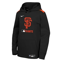 Youth Nike  Black San Francisco Giants Authentic Collection Performance Pullover Hoodie