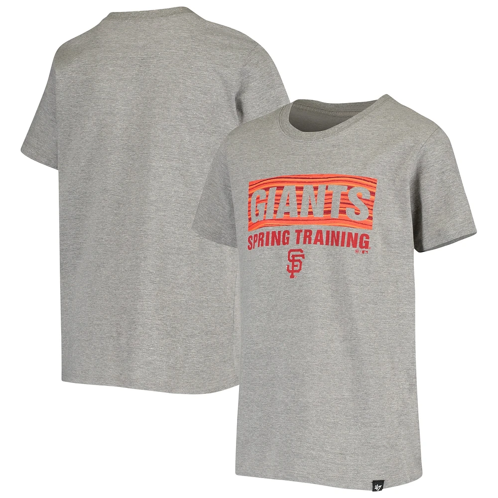 T-shirt de l'équipe d'entraînement printanier des Giants San Francisco '47 gris pour jeune